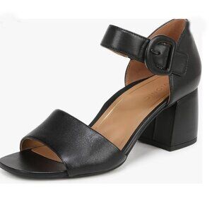 Vionic Chardonnay Black Leather Sandal Size 10
